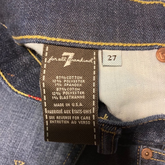 NWOT 7 For All Mankind Original Bootcut Dark Wash Jeans size 27 - Picture 9 of 11